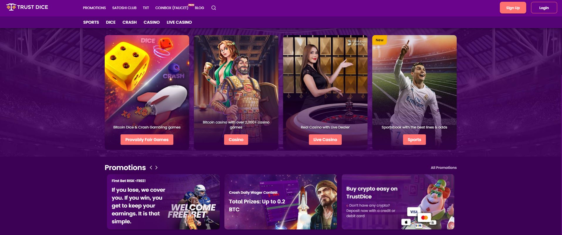 bitcoin casino free spins trust dice